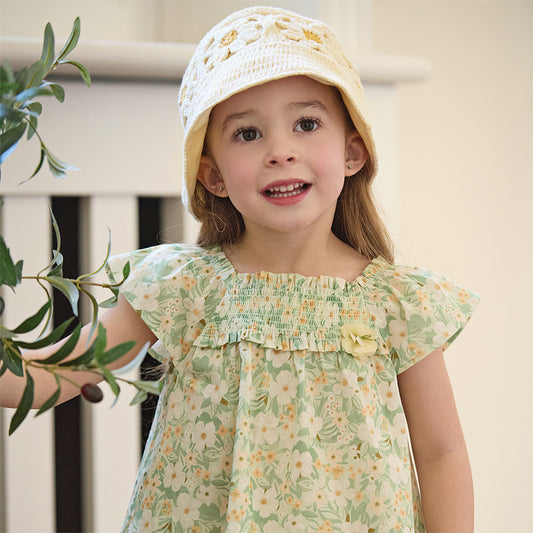Dave&Bella Toddler Girls Summer Fashion Light Khaki Fisherman Hats
