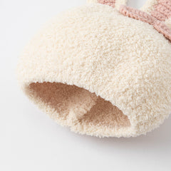 Dave&Bella Girls Cute Rabbit Style Beige/Pink Pullover Winter Hats