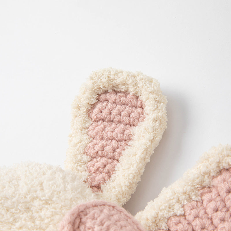 Dave&Bella Girls Cute Rabbit Style Beige/Pink Pullover Hats