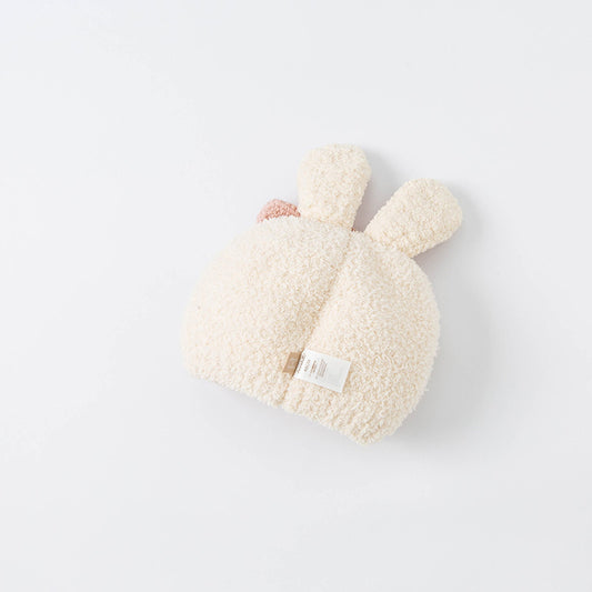 Dave&Bella Girls Cute Rabbit Style Beige/Pink Pullover Winter Hats