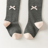 Dave&Bella Toddler Girls Light Grey/Dark Grey Formal Footed Tights
