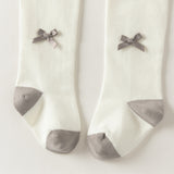 Dave&Bella Toddler Girls Light Grey/Dark Grey Formal Footed Tights
