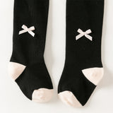 Dave&Bella Toddler Girls Light Grey/Dark Grey Formal Footed Tights