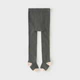 Dave&Bella Toddler Girls Light Grey/Dark Grey Formal Footed Tights
