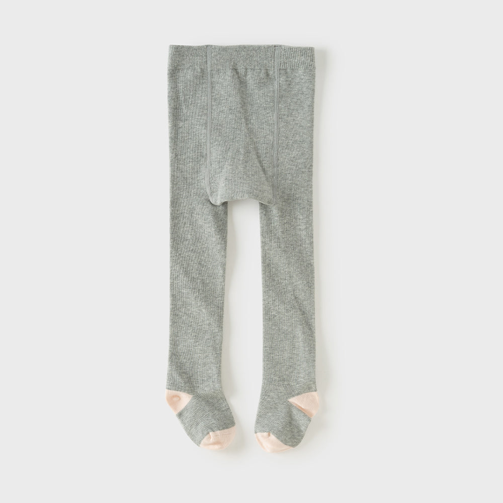 Dave&Bella Toddler Girls Light Grey/Dark Grey Formal Footed Tights