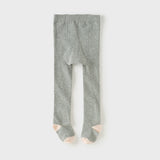 Dave&Bella Toddler Girls Light Grey/Dark Grey Formal Footed Tights