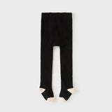 Dave&Bella Toddler Girls Light Grey/Dark Grey Formal Footed Tights