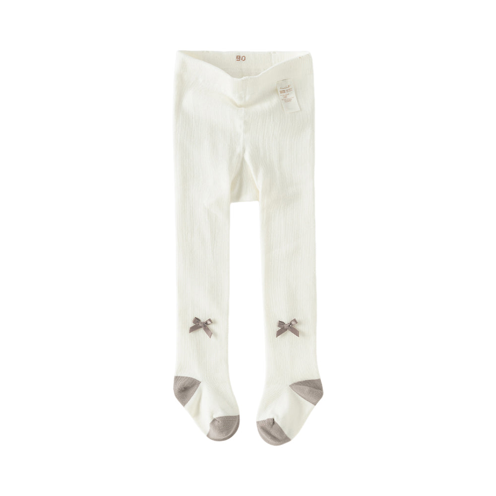 Dave&Bella Toddler Girls Light Grey/Dark Grey Formal Footed Tights