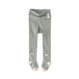 Dave&Bella Toddler Girls Light Grey/Dark Grey Formal Footed Tights