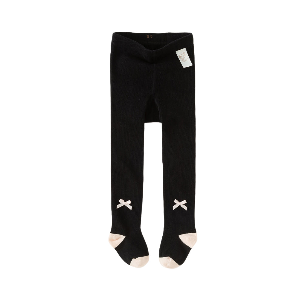 Dave&Bella Toddler Girls Light Grey/Dark Grey Formal Footed Tights