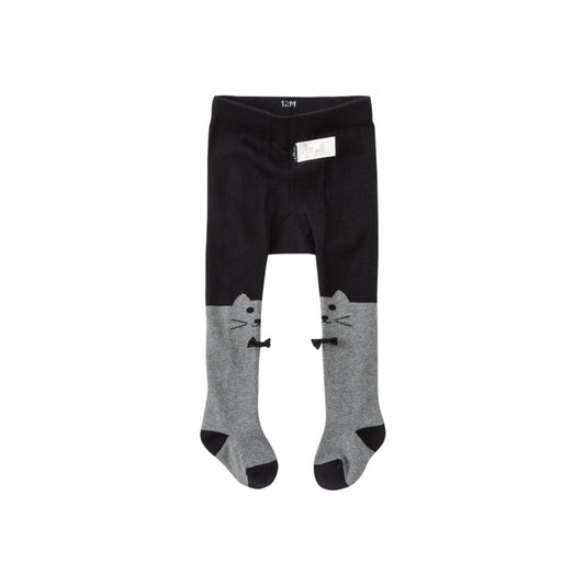 Dave&Bella Girls Autumn Black Cat Style Footed Tights Leggings
