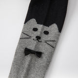 Dave&Bella Toddler Girls Black Cat Style Footed Tights Leggings