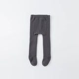 Dave&Bella Toddler Girls Brown/Dark Grey Outdoor Footed Tights Leggings