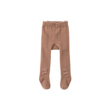 Dave&Bella Toddler Girls Brown/Dark Grey Outdoor Footed Tights Leggings