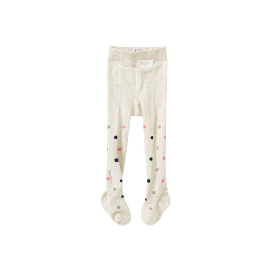 Dave&Bella Girls Autumn Light Grey Dot Stretchy Tights Leggings