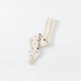 Dave&Bella Toddler Girls Light Grey Dot Stretchy Tights Leggings