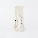 Dave&Bella Toddler Girls Light Grey Dot Stretchy Tights Leggings