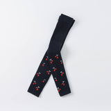 Dave&Bella Toddler Girls Red Cherry Print Navy Footless Leggings