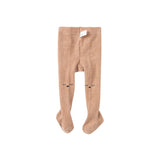 Dave&Bella Toddler Girls Beige/Light Brown Cute Footed Tights Leggings