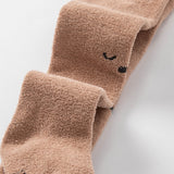 Dave&Bella Toddler Girls Beige/Light Brown Cute Footed Tights Leggings