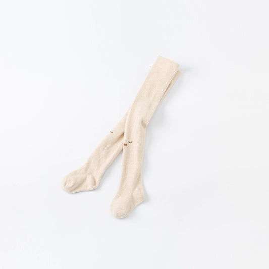 Dave&Bella Girls Autumn Beige/Light Brown Cute Footed Tights Leggings