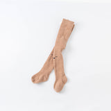 Dave&Bella Toddler Girls Beige/Light Brown Cute Footed Tights Leggings
