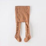 Dave&Bella Toddler Girls Coffee Brown Footed Tights Leggings