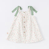 Dave&Bella Summer Toddler Girls Floral Breathable Cotton Tube Top Dress