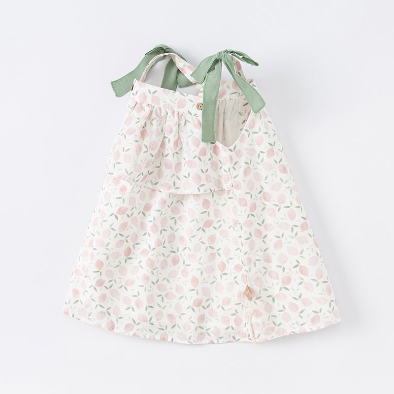 Dave&Bella Summer Toddler Girls Floral Breathable Cotton Tube Top Dress