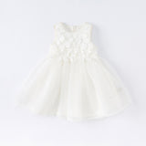 Dave&Bella Summer Toddler Girls White Lace Princess Dress