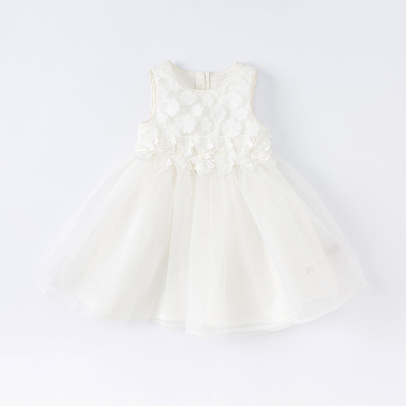 Dave & Bella Summer Girls White Lace Princess Dress