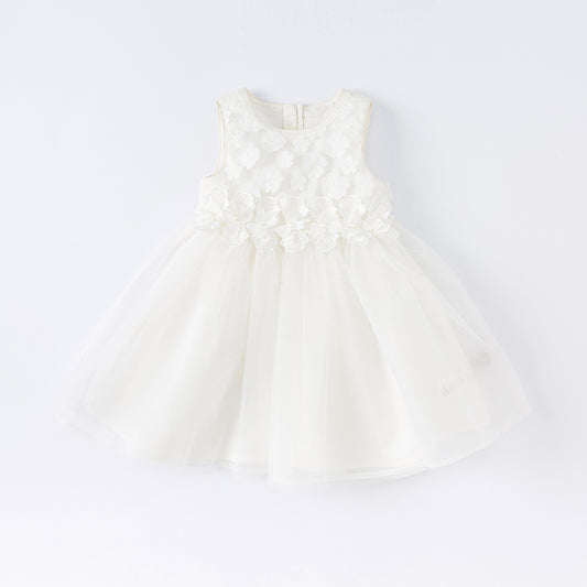 Dave & Bella Summer Girls White Lace Princess Dress