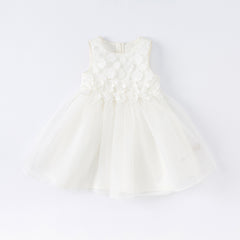 Dave & Bella Summer Girls White Lace Princess Dress
