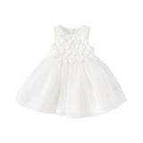 Dave&Bella Summer Toddler Girls White Lace Princess Dress