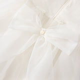 Dave&Bella Summer Toddler Girls White Lace Princess Dress
