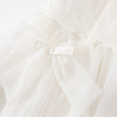 Dave & Bella Summer Girls White Lace Princess Dress