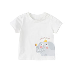 Dave&Bella Girls/Boys Summer Cartoon Print T-Shirt Top