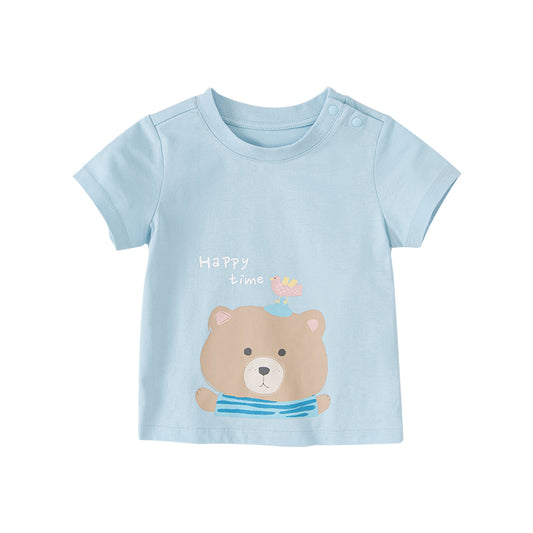 Dave&Bella Girls/Boys Summer Cartoon Print T-Shirt Top