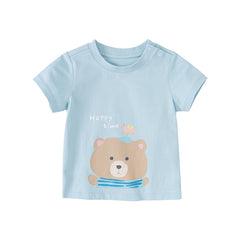 Dave&Bella Girls/Boys Summer Cartoon Print T-Shirt Top