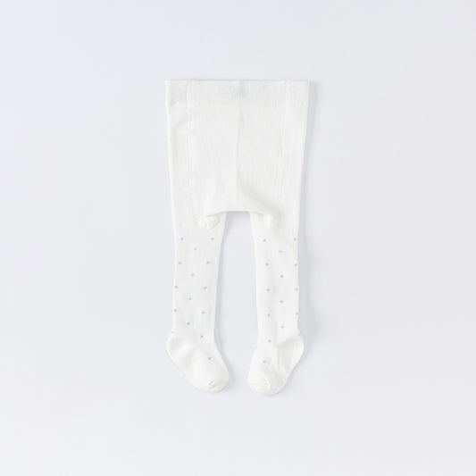 Dave&Bella Girls Summer Fashion White Dot Bow Footed Tights Leggings