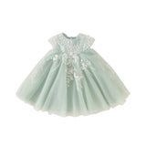 Dave&Bella Toddler Girls Summer Noble Sequin Flower Fluffy Princess Party Tulle Dress