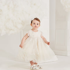 Dave&Bella Toddler Girls Summer Noble Sequin Flower Fluffy Princess Party Dress