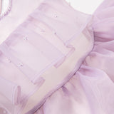 Dave&Bella Kids Girls Summer Grey Purple Sleeveless Luxury Tutu Princess Tulle Dress