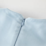 Dave&Bella Kids Girls Summer Elegant Blue Embroidery Lace Hem Princess Tulle Dress