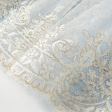 Dave&Bella Kids Girls Summer Elegant Blue Embroidery Lace Hem Princess Tulle Dress