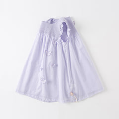 Dave&Bella Girls Summer Cotton Light Purple Butterfly Sleeveless Princess Dress
