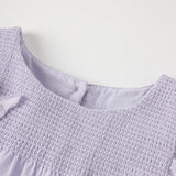 Dave&Bella Girls Summer Cotton Light Purple Butterfly Sleeveless Princess Dress