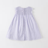 Dave&Bella Girls Summer Cotton Light Purple Butterfly Sleeveless Princess Dress