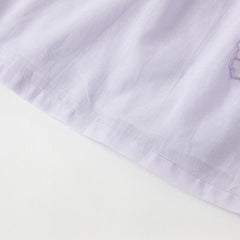 Dave&Bella Girls Summer Cotton Light Purple Butterfly Sleeveless Princess Dress