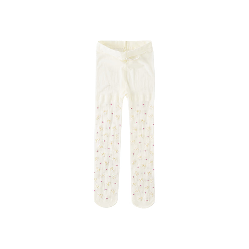 Dave&Bella Girls Summer Beige Butterfly Footed Tights Leggings